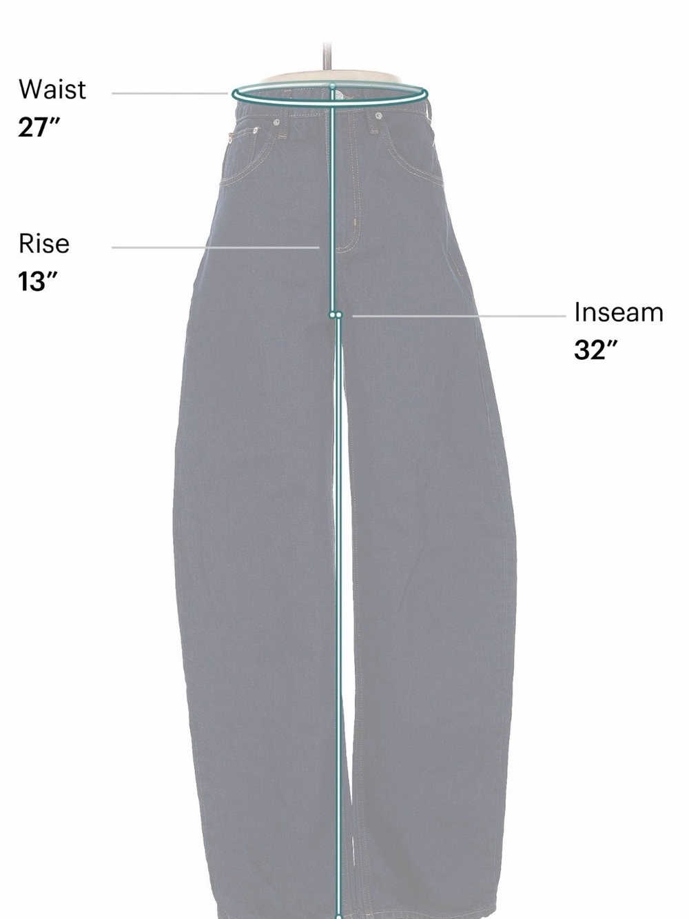 FRAME Wide Leg High-Rise Women’s Jeans in Dark Indigo - Picture 3 of 4